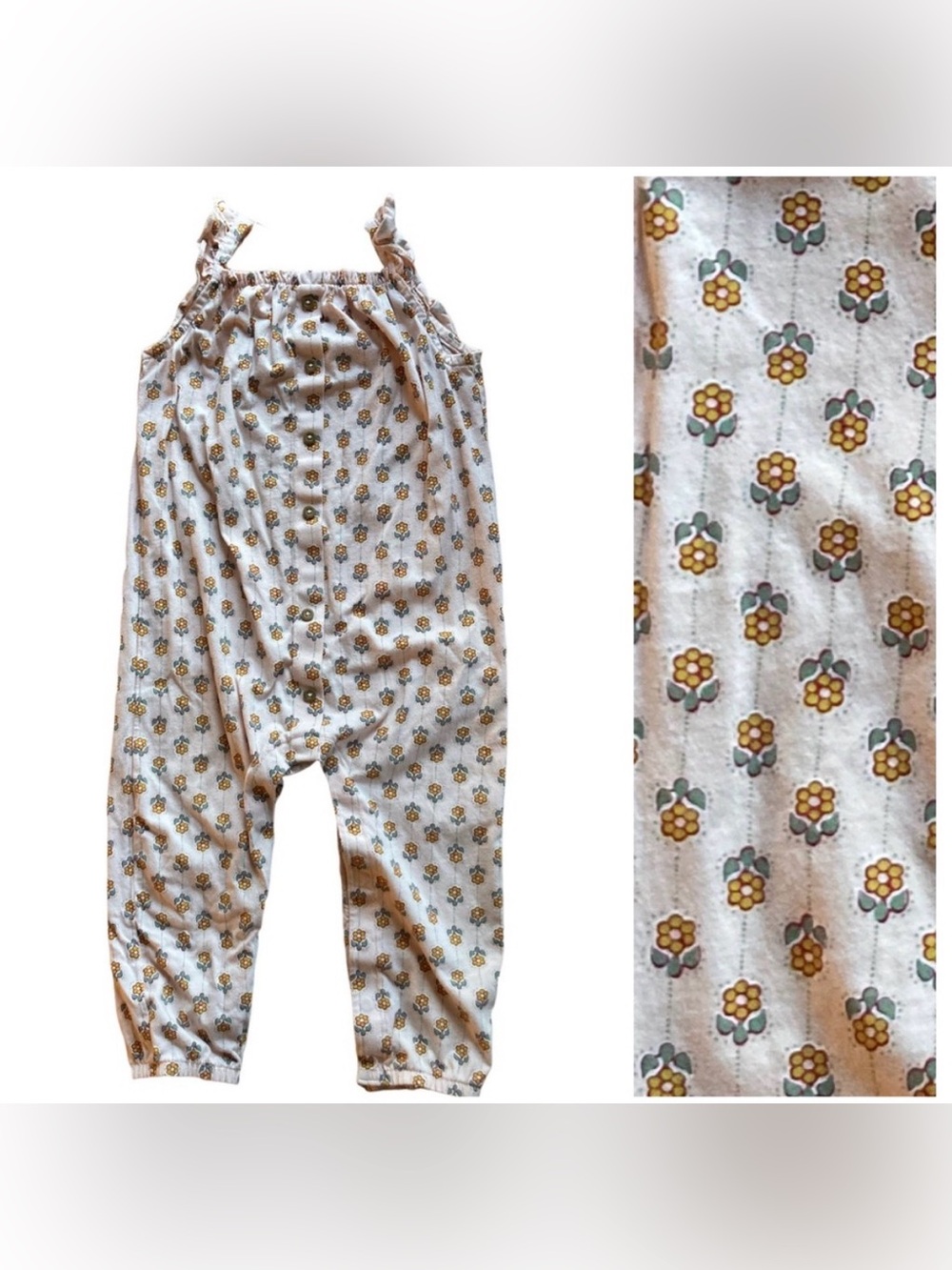 Carter’s Floral Romper 24 Months Snap Legs EUC